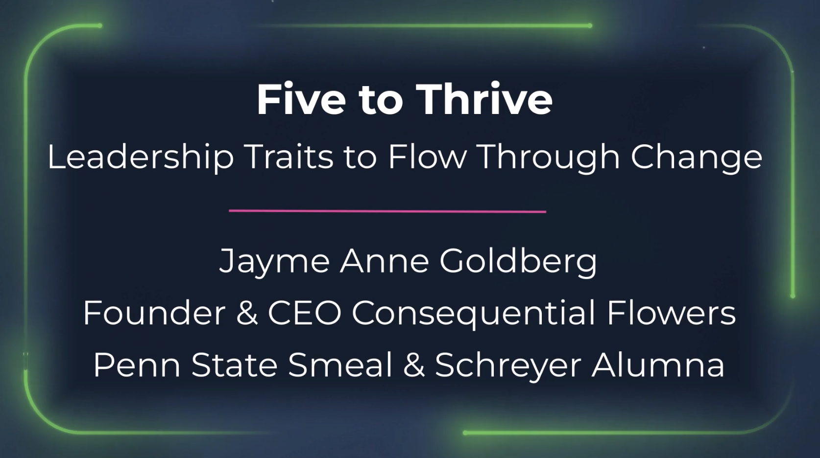 "Five to Thrive" Student-Athlete Leadership Presentation